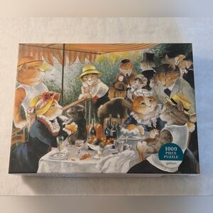 Meowsterpiece of Western Art Cat Themed 1000 Piece Puzzle